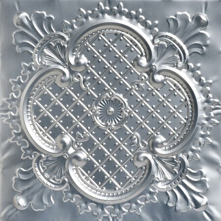 From Plain To Beautiful In Hours Lancelot 2 ft. x 2 ft. Tin Style Nail Up Ceiling Tile in Lacquered Steel (48 sq. ft./case), 12PK SK500-laq-24X24-N-12